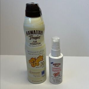 NWT Hawaiian Tropic SPF 30 Sunscreen & mineral skin nourishing facial milk.